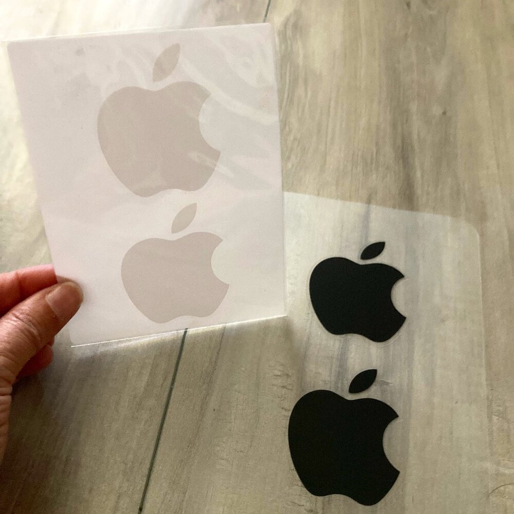 4 Apple Mac Logo Stickers